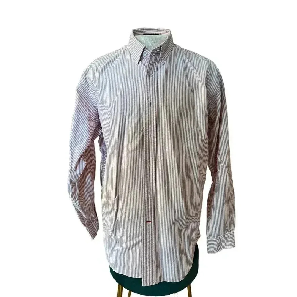 DANIEL CREMUEX CLASSICS 100% COTTON LONG SLEEV STRIPED BUTTON UP SIZE XL